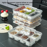Boîtes de conservation alimentaire en plastique rectangulaires pour fruits et légumes, design multifonctionnel pour une utilisation en cuisine
