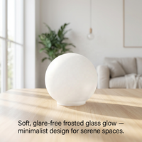 Abat-jour sphérique en verre opale givré de 150 mm, remplacement pour suspension, couvercle de lampe en verre soufflé à la main blanc laiteux