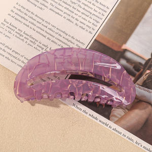 Pinza de Pelo Retro para Mujer, Diseño de Leopardo Marmoleado, Acrílico, 11 cm, para Uso Diario, Accesorios para el Cabello de Tamaño Mediano para Chicas - Product Image 5