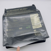 Conception personnalisée de feuille d'aluminium emballage boîte en plastique sac de fond pour supplément de poudre de protéine de lactosérum