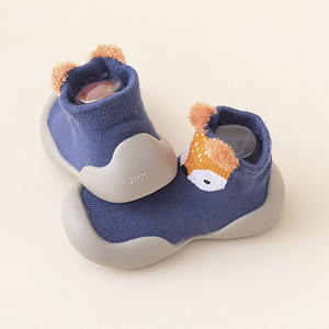 Zapatos de calcetín de bebé de suela blanda antideslizante, diseño de punto antibacteriano transpirable, para niños pequeños, Unisex, Otoño, interior, Paseo de aprendizaje - Product Image 2