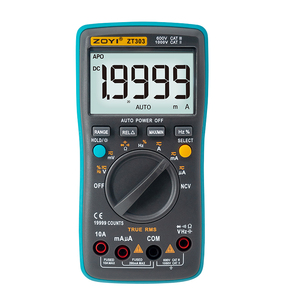 ZT-303 เครื่องมือวัดมัลติมิเตอร์แบบดิจิตอลสำหรับการบำรุงรักษาเครื่องใช้ไฟฟ้าในบ้าน ความแม่นยำสูง แบบมัลติฟังก์ชั่น ช่วงการวัด 4 ระดับ - Product Image 1