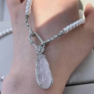 Colgante de Plata S925 31307, Collar Simple DIY con Calabaza Colgante Vacía y Accesorios de Cuentas de 6-8mm, Dijes de Diamantes - Product Image 1