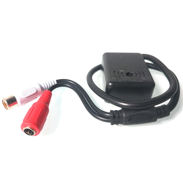 Black Shell Pickup Microphone, Vehicle MDVR Monitor Bus Car Mobile DVR Audio RCA DC High Fidelity Sound