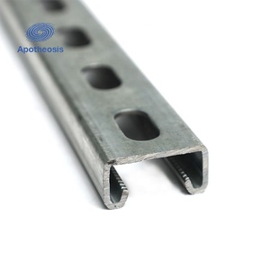 41*21mm acciaio zincato/acciaio inox tipo C puntone <span class=keywords><strong>canale</strong></span> con fori allungati - Product Image 2