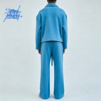 Ensemble de survêtement demi-zip pour homme, pull oversize à col polo et pantalon de survêtement large, tenue décontractée deux pièces style streetwear personnalisé