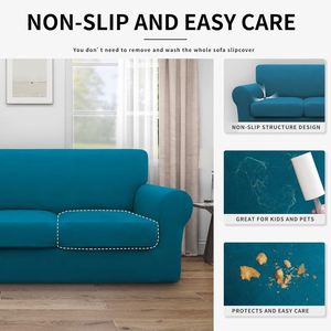 Hot Sale 4 Pieces Elastic Jacquard Stretch <b>Sofa</b> <b>Cover</b> 3 Seats 3 Seaters <b>Sofa</b> Sofar <b>Cover</b> for <b>Sofa</b> Couch Waterproof Slipcover - Product Image 3
