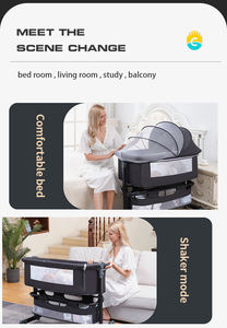 Lit bébé multifonctionnel en métal, côté lit réglable en hauteur pour empêcher le bébé de renverser le <span class=keywords><strong>lait</strong></span> - Product Image 3