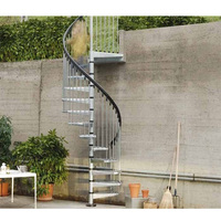 Système d'escalier en arc de haute qualité en acier galvanisé, construction en bois, design moderne pour résidence