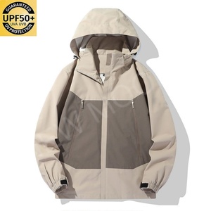 Veste légère à capuche pour homme, printemps et automne, veste de travail tendance, coupe-vent, couleurs assorties, pour l'extérieur - Product Image 4