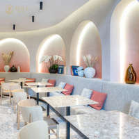 Banques et Banquettes Modernes Style Japonais pour Café, Sièges de Restaurant à Guangzhou, Ensembles de Tables et Chaises, Projet d'Aménagement