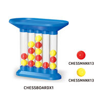 Jeu de société de bureau MILI Bouncing Quadruple Ball Game pour enfants, 4 en ligne, jeu de stratégie interactif familial avec balles rebondissantes, jouet éducatif pour enfants
