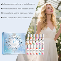Coffret cadeau de parfums de Noël, boîte cadeau portable avec une variété de senteurs fraîches et délicates, parfait pour offrir en cadeau pendant les fêtes et pour un usage quotidien