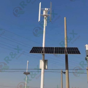 กังหันลมอุตสาหกรรมพลังงานแสงอาทิตย์ 5kW/8kW/10kW/20kW 48V/220V กังหันลมแกนตั้ง ใบพัดแก้ว/หินบะซอลต์ มอเตอร์สามเฟส R&X R&X-5000 - Product Image 2