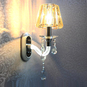 europeo Moderno casa coperta doppio <span class=keywords><strong>braccio</strong></span> tonalità del metallo di cristallo ha condotto la lampada <span class=keywords><strong>da</strong></span> <span class=keywords><strong>parete</strong></span> - Product Image 4