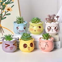 Pot tanaman Bonsai, Pot bunga sukulen keramik kecil untuk tanaman