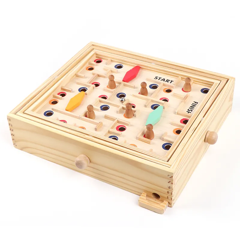 ICTI factory certified Wooden Toys Educational Labyrinth games for Kids