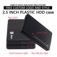 Custodia Esterna VONN USB 2.0 per Hard Disk HDD/SSD SATA da 2.5 Pollici in Plastica per PC Portatile
