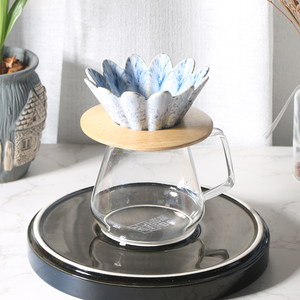 Famber <span class=keywords><strong>Filtre</strong></span> à café en céramique écologique goutteur Origami Style Porcelaine Outil de brassage à domicile pour cafetière à cône - Product Image 4