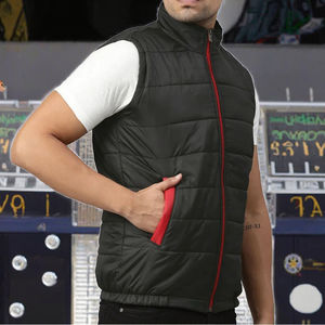 Spring Formal Plus Size Solid V-neck Quilted Waterproof 5-Dimensional Pocket Breathable Outer Wear <b>Men's</b> Vest <b>Waistcoats</b> - Product Image 3