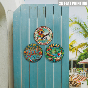 Letrero Metálico Decorativo <span class=keywords><strong>con</strong></span> Temática de <span class=keywords><strong>Piscina</strong></span>, Diseño de Loro en la Playa, para Decoración de Pared en Patio Trasero, Junto a la <span class=keywords><strong>Piscina</strong></span>, Hogar, Bar, Regalo - Product Image 3