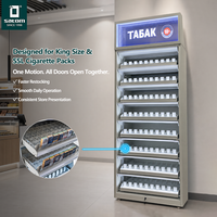 Vitrine lumineuse LED pour tabac, présentoir à cigarettes, boîte à lumière miroir pour la vente au détail de tabac, présentoir pour tabac sans fumée