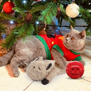 All For Paws Jouets en <span class=keywords><strong>peluche</strong></span> pour <span class=keywords><strong>chat</strong></span> Jouet interactif de battement de cœur pour animaux de compagnie Jouet en <span class=keywords><strong>peluche</strong></span> ronronnant pour chats et chatons Calmant - Product Image 6