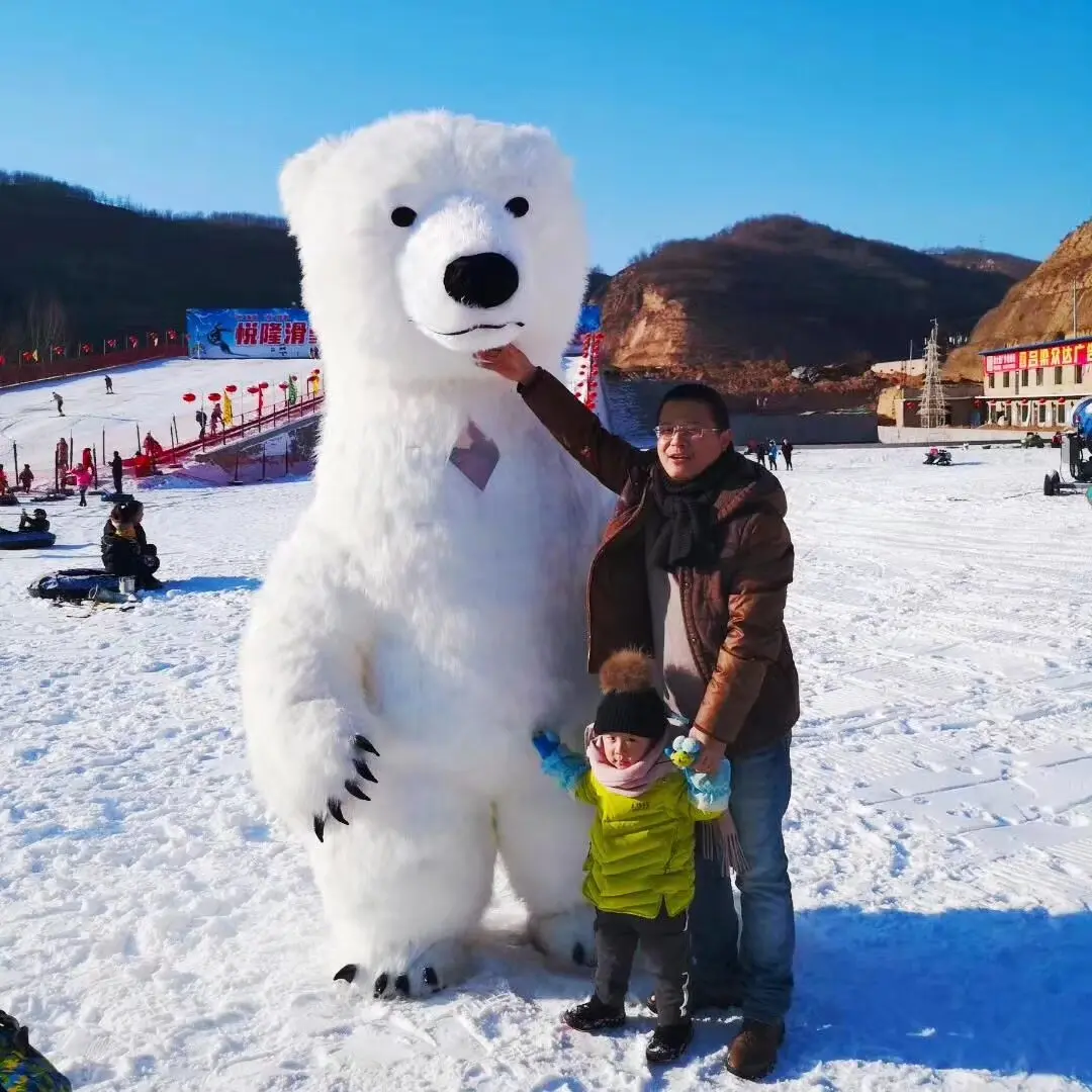3 متر عرض حزب نفخ الحيوان القطبية ملابس bear mascot