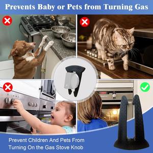 Gas Stove <b>Knob</b> Locks for Child Safety, Durable Design <b>Knob</b> Safety Covers, Child Proof <b>Oven</b> <b>Knob</b> Locks, Prevent Accidental - Product Image 3