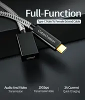 CableCreation Superschnelles Gen2 10Gbps USB 3.1 Typ C Stecker auf C Buchse Geflochtenes Abgeschirmtes Verlängerungskabel auf Lager