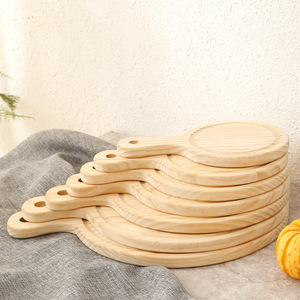 Bandeja Redonda de Madera para Pizza de 6, 7 y 9 Pulgadas con Asa para Servir Café y Té en Hoteles - Product Image 5