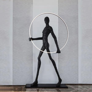 New Design Humanoid Tall <b>Lamps</b> Living Room Hotel Human Sculpture Black Decorative Standing <b>Floor</b> <b>Lamp</b> - Product Image 3