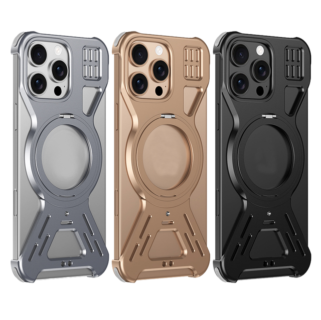 Newest 360 Rotation Kickstand Magnetic Wireless Charging TPU Shockproof Phone Case for 11-17 Pro Max