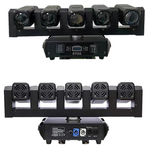 DJ 5 đầu không giới hạn xoay dẫn ma trận ánh sáng mới 5x40W <span class=keywords><strong>RGBW</strong></span> 6x20W COB Trắng chùm rửa Zoom di chuyển đầu Disco ánh sáng - Product Image 2