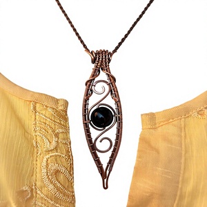 Luxury Copper Necklace with Polished Finish and Decorative Appeal for Women Gift and Fashion Collections - Product Image 1