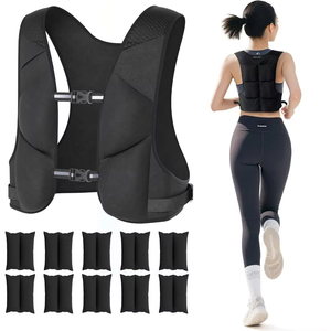 Gilet lesté réglable en polyester pour jeunes, équipement d'entraînement de fitness pour le badminton et le basketball, 10 lb, <span class=keywords><strong>exercice</strong></span> de renforcement musculaire - Product Image 1