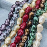 Perles de coquillage de forme baroque naturelle de différentes couleurs 15x22mm, perles de nacre, perles en vrac, accessoires de bijoux DIY