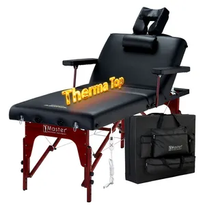 Master Massage 31 "Montclair Therma-Top Factory Prijs Fabricage Draagbare Vouwen Salon Bed Massage Bed Lash Bed Met rugleuning