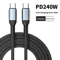 Cable de Datos Trenzado Tipo-C a Tipo-C de Carga Súper Rápida de 240W para Carga Rápida de Tablets, Teléfonos Móviles y Laptops