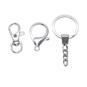 Porte-clés en alliage avec fermoir mousqueton avec chaîne pour bijoux pendentifs pour cadeaux DIY Accessoires manuels - Product Image 1