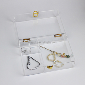 Tùy Chỉnh Độc Quyền Lớn Nhỏ Bán Buôn Hộp Đồ Trang Sức Hiển Thị Trường Hợp Món Quà Trong Suốt Acrylic Hộp Đồ Trang Sức <span class=keywords><strong>Plexi</strong></span> Rõ Ràng Hộp Đồ Trang Sức - Product Image 6
