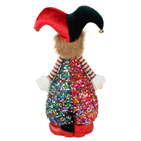 Nouveauté : Décoration de Noël en peluche rouge, collection de poupées clown déguisé, artisanat délicat pour la maison, cadeau de Noël
