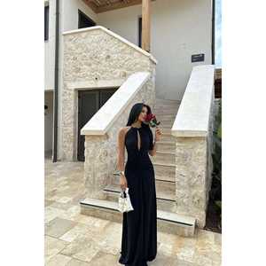 Black Albertina Ball Gown Long <b>Dress</b> Empire Waistline Sequined Decoration Party Style Plus Size Knee-Length Evening <b>Prom</b> XS - Product Image 3