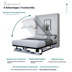 Ensemble <span class=keywords><strong>de</strong></span> meubles <span class=keywords><strong>de</strong></span> maison intégrés comprenant un <span class=keywords><strong>lit</strong></span> <span class=keywords><strong>mural</strong></span> invisible, une étagère <span class=keywords><strong>de</strong></span> <span class=keywords><strong>bureau</strong></span> pliante cachée <span class=keywords><strong>avec</strong></span> accessoires <span class=keywords><strong>de</strong></span> quincaillerie - Product Image 3