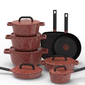 Juego de Utensilios de Cocina Antiadherente, Batería de Cocina con Ollas y Sartenes, Juego de Cocina de Inducción Antiadherente - Product Image 1