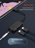 Adaptateur pour casque 3-en-1, câble adaptateur de prise Live, convertisseur audio Type-C, charge rapide PD