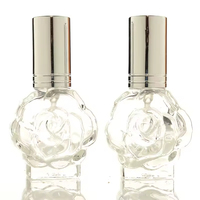 Flacon pulvérisateur de parfum en verre en forme de fleur de 12 ml, rechargeable, atomiseur à fine brume, emballage cosmétique pour parfum