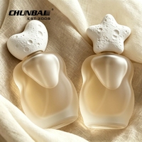 Flacon de parfum de luxe unique en verre avec boîte, personnalisable avec logo du fabricant, bouchon en pierre, vide, 30ml, 50ml, 100ml, pour emballage d'huile de parfum