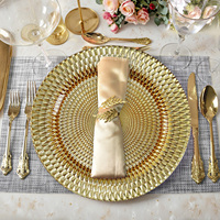 Assiettes de présentation en verre violet écologiques pour mariage – Lot de chargeurs de table en verre pour décoration de mariage