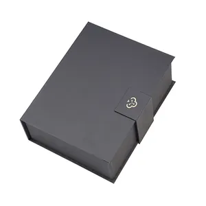 Luxe Boekvormige Aangepaste Logo Kartonnen Papier Handgemaakte Opvouwbare Geschenkverpakkingen Met Magnetische Sluiting